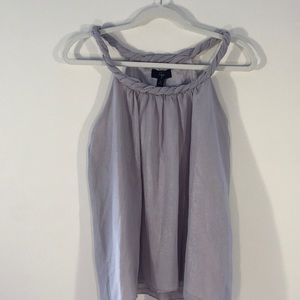 NWT Aqua Braided Silver Top